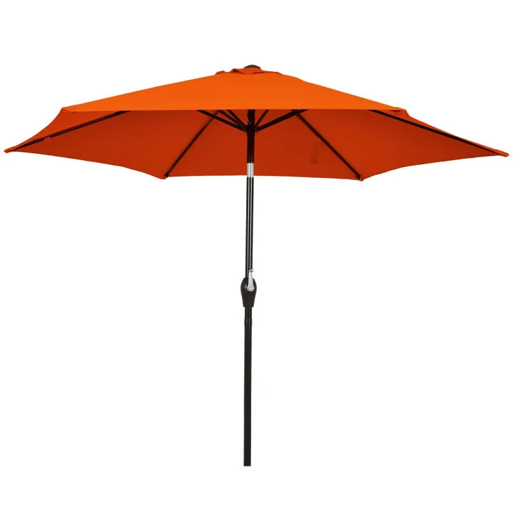 10 Feet Outdoor Patio Umbrella with Tilt Adjustment and Crank-Tan