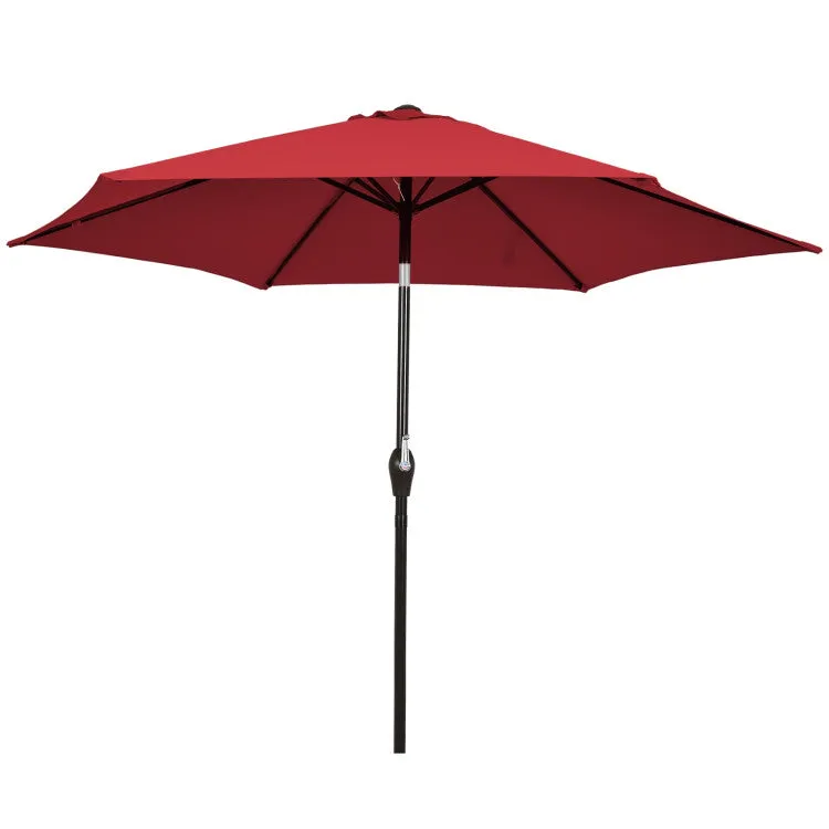 10 Feet Outdoor Patio Umbrella with Tilt Adjustment and Crank-Tan