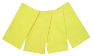 100% Cotton Napkins 20" x 20" Set of 4 Yellow