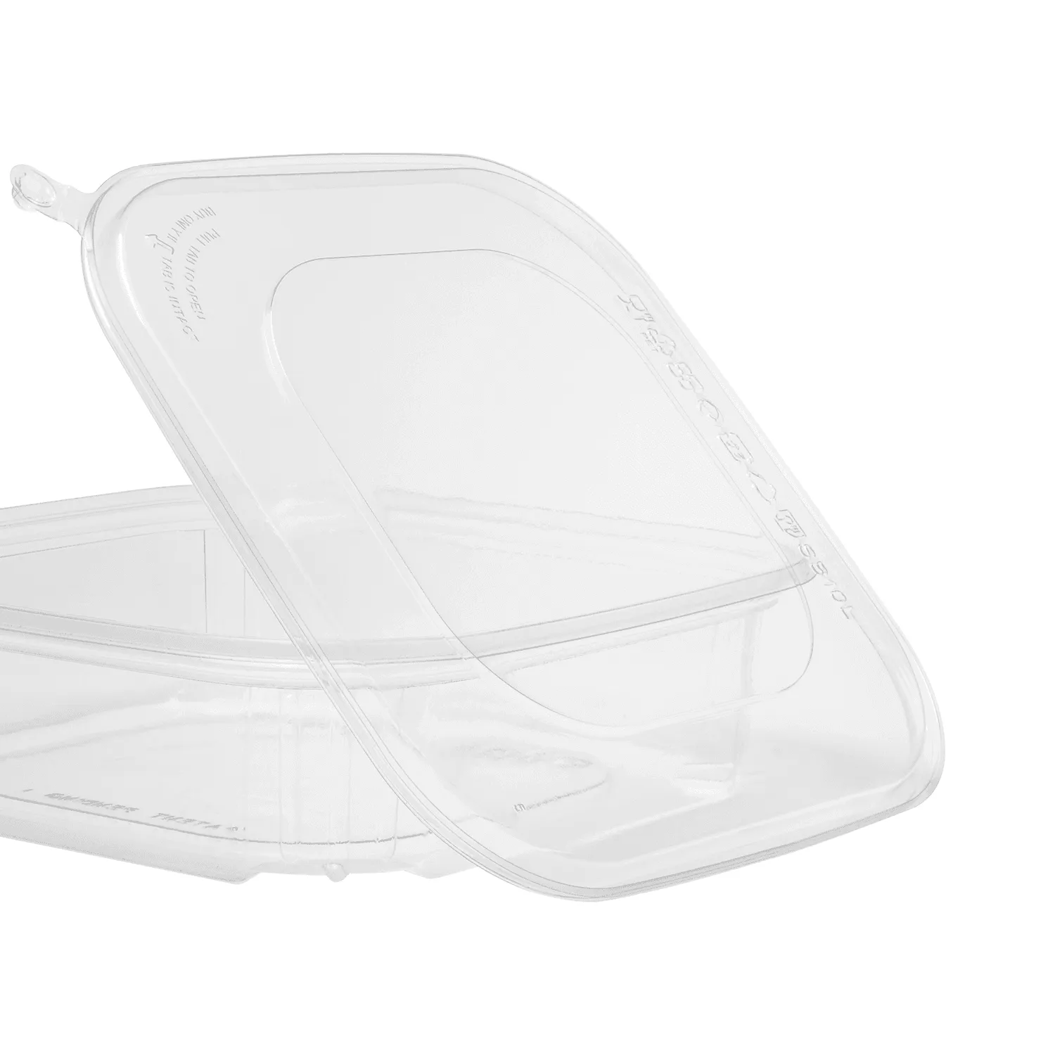 [120 sets] 48 oz PET Tamper Resistant Deli Containers with Flat Lid