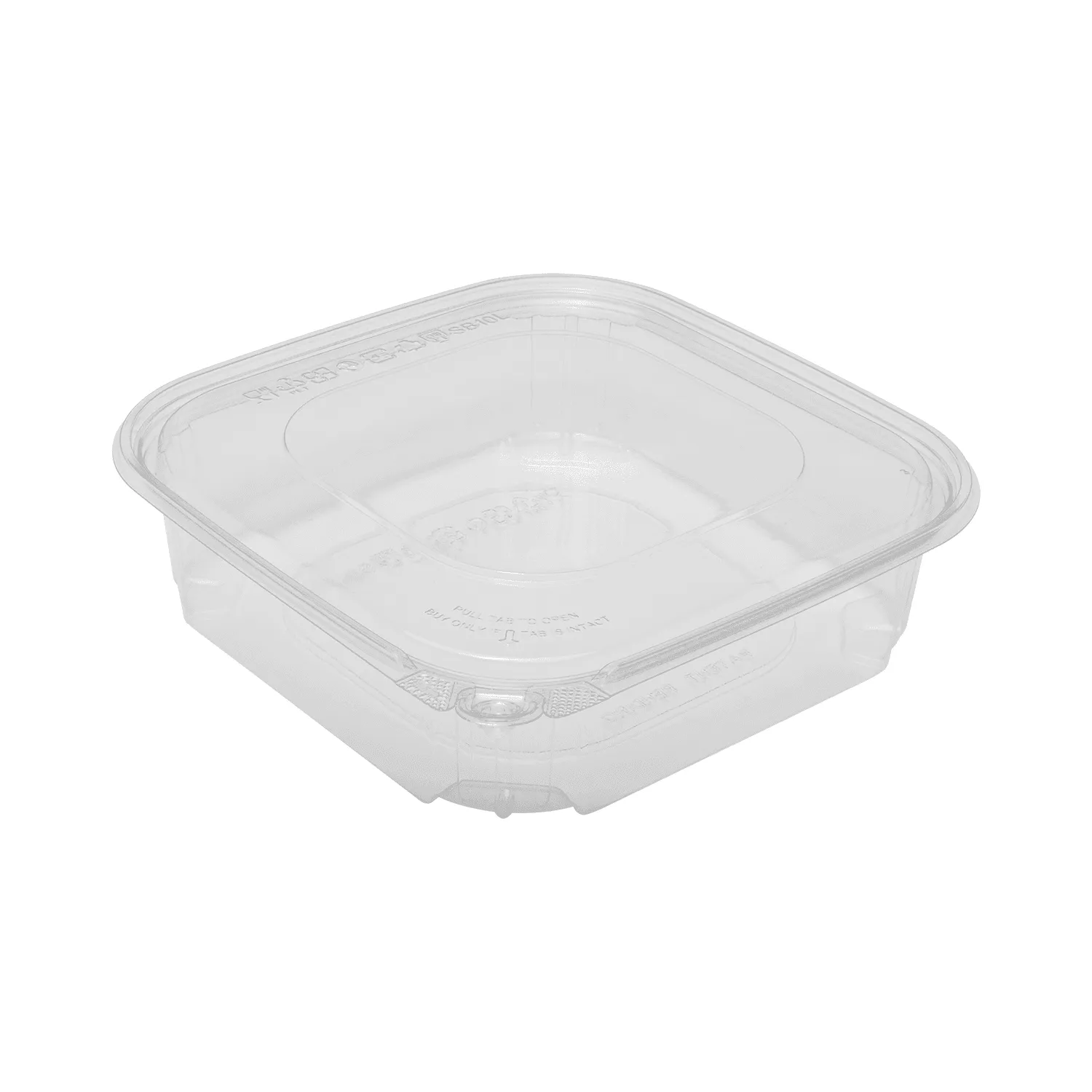 [120 sets] 48 oz PET Tamper Resistant Deli Containers with Flat Lid