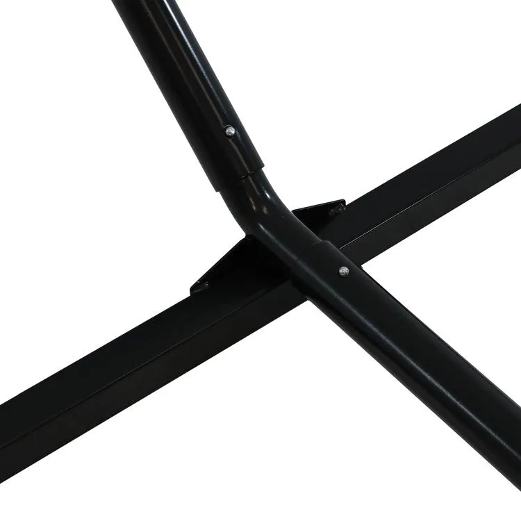 15' Heavy-Duty Steel Hammock Stand - Black