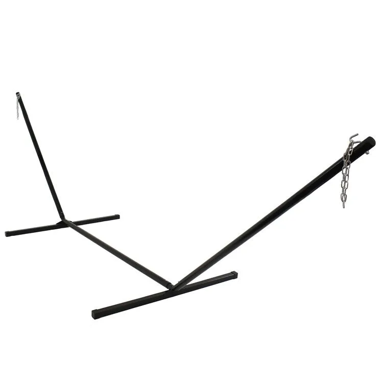 15' Heavy-Duty Steel Hammock Stand - Black