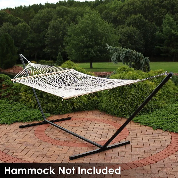 15' Heavy-Duty Steel Hammock Stand - Black