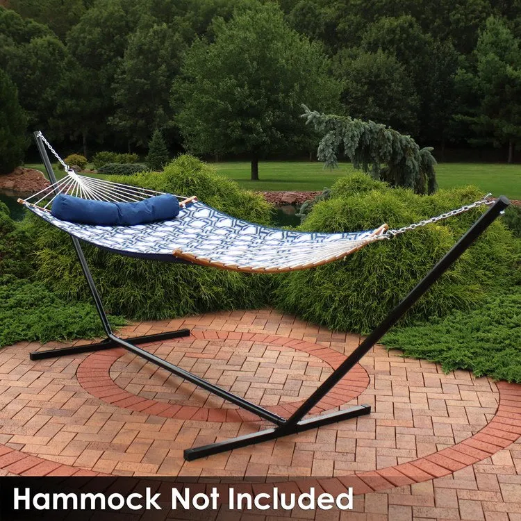 15' Heavy-Duty Steel Hammock Stand - Black