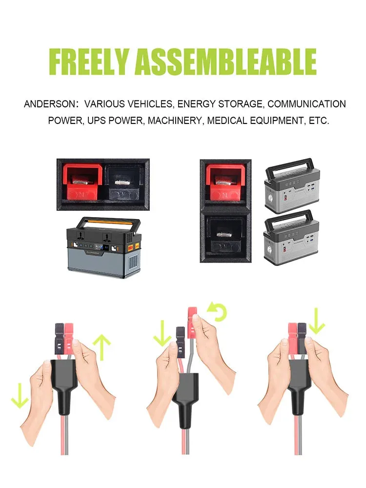 1.5M Dc To Anderson Charging Wires For Solar Chargers Portable Generators