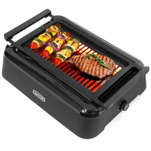 1650W Smokeless Indoor BBQ Grill with Advanced Infrared Technology Zero Smoke