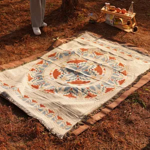 2-Piece Pack Set 180x300cm Bohemian Picnic Blanket | Waterproof Camping Blanket, Outdoor Rug for Camping, Picnic, Beach