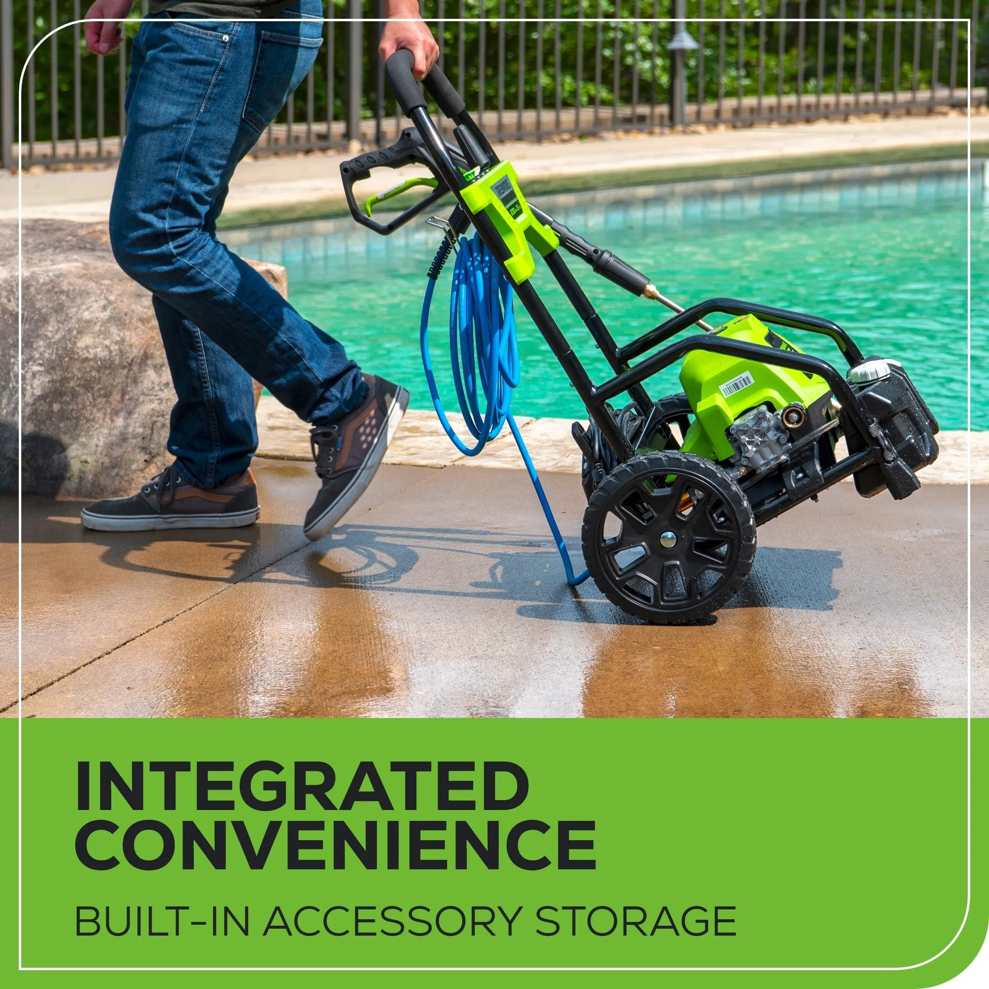 2000 PSI 1.2 GPM Cold Water Electric Pressure Washer with 12-inch Surface Cleaner and Premium Foam Cannon