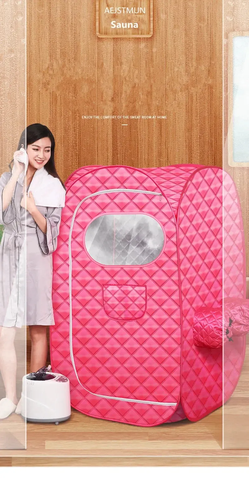 2023 New Portable Steam Sauna Tents High Design Sauna Room for One Person With Free Herbs Yoni Gowns US EU Plug Popular Sauna