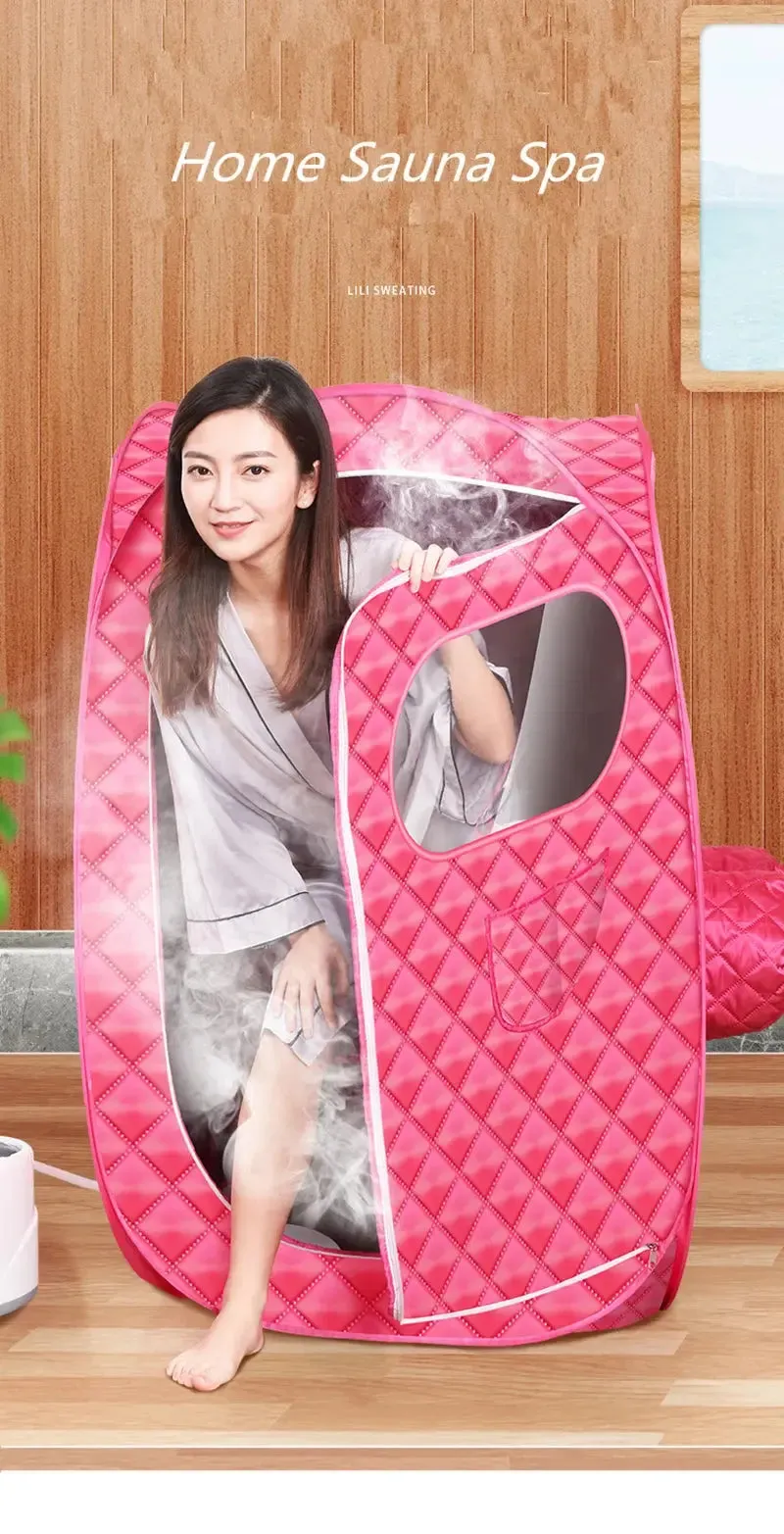 2023 New Portable Steam Sauna Tents High Design Sauna Room for One Person With Free Herbs Yoni Gowns US EU Plug Popular Sauna