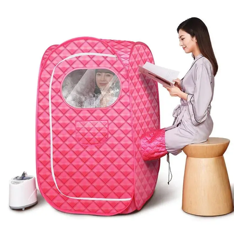 2023 New Portable Steam Sauna Tents High Design Sauna Room for One Person With Free Herbs Yoni Gowns US EU Plug Popular Sauna