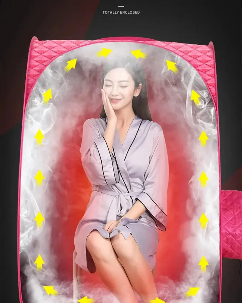 2023 New Portable Steam Sauna Tents High Design Sauna Room for One Person With Free Herbs Yoni Gowns US EU Plug Popular Sauna