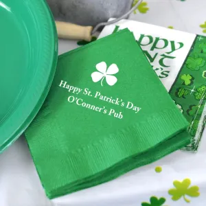 3-Ply Paper Personalized Saint Patrick's Day Cocktail Napkins
