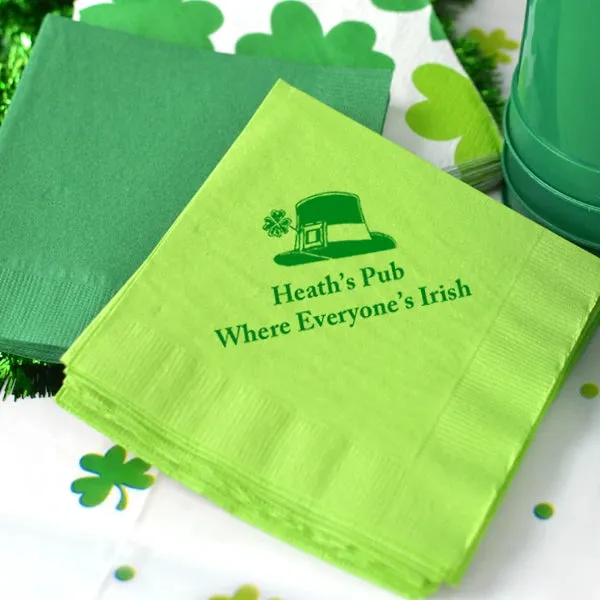 3-Ply Paper Personalized Saint Patrick's Day Cocktail Napkins