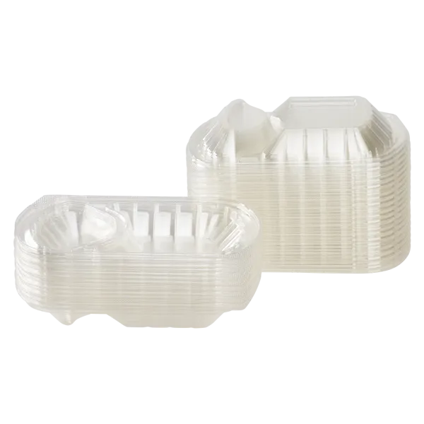 [300 ct] OPS Lid for 36 oz Microwaveable Take-Out Box | 2-Compartment | Clear