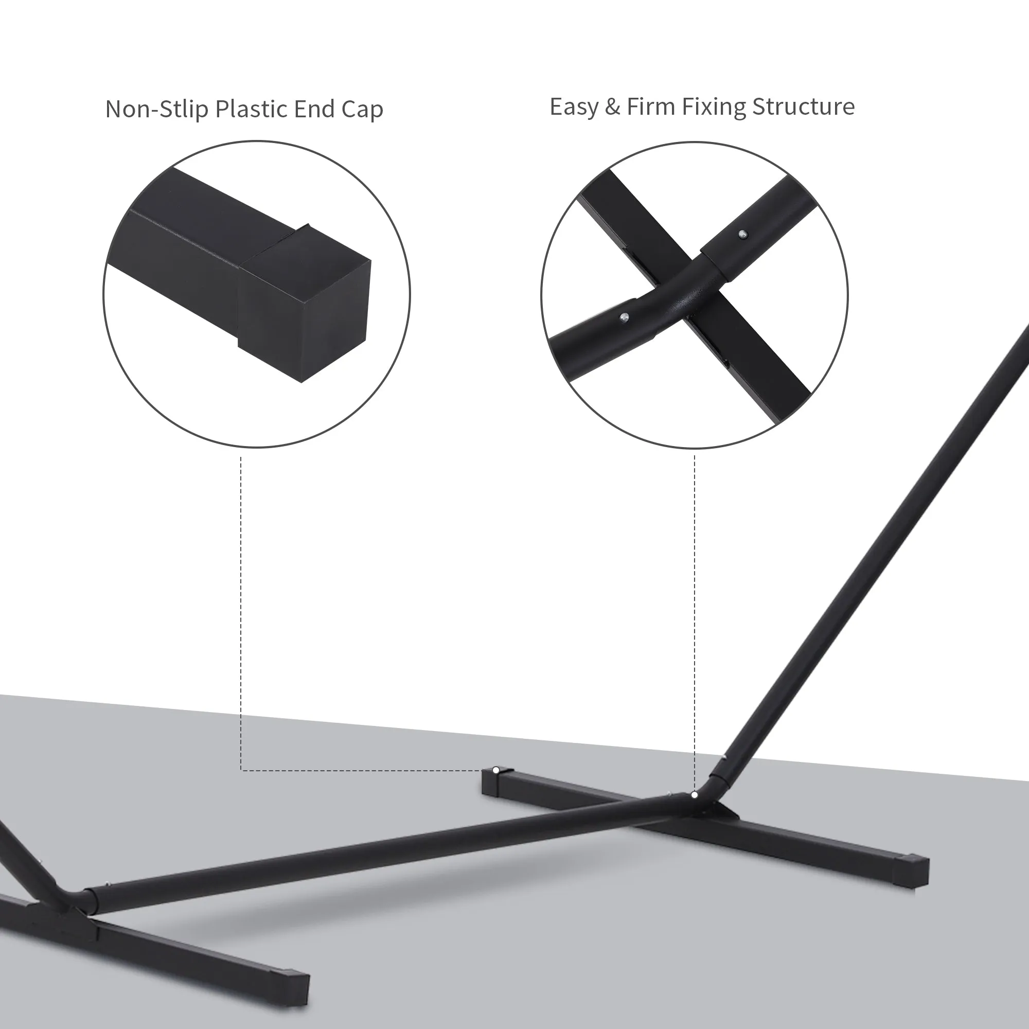 3.6m Extra-long Universal Hammock Stand Metal Frame Garden Camping Picnic Outdoor Patio Replacement  Stand Only