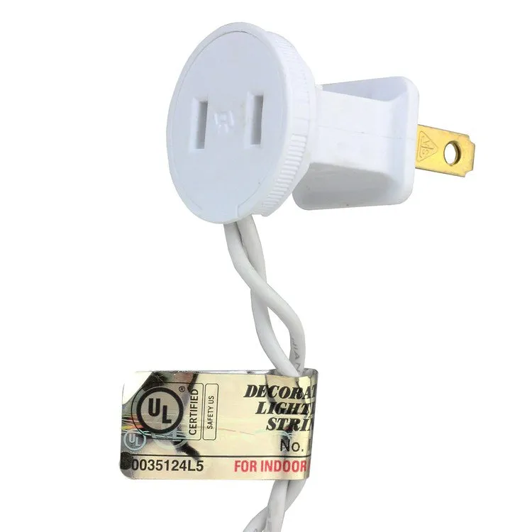 50-Count White LED Wide-Angle Christmas String Light Set with 16.25' White Wire