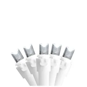 50-Count White LED Wide-Angle Christmas String Light Set with 16.25' White Wire