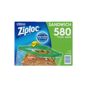 580 Ziploc Easy Open Tabs Sandwich Bags
