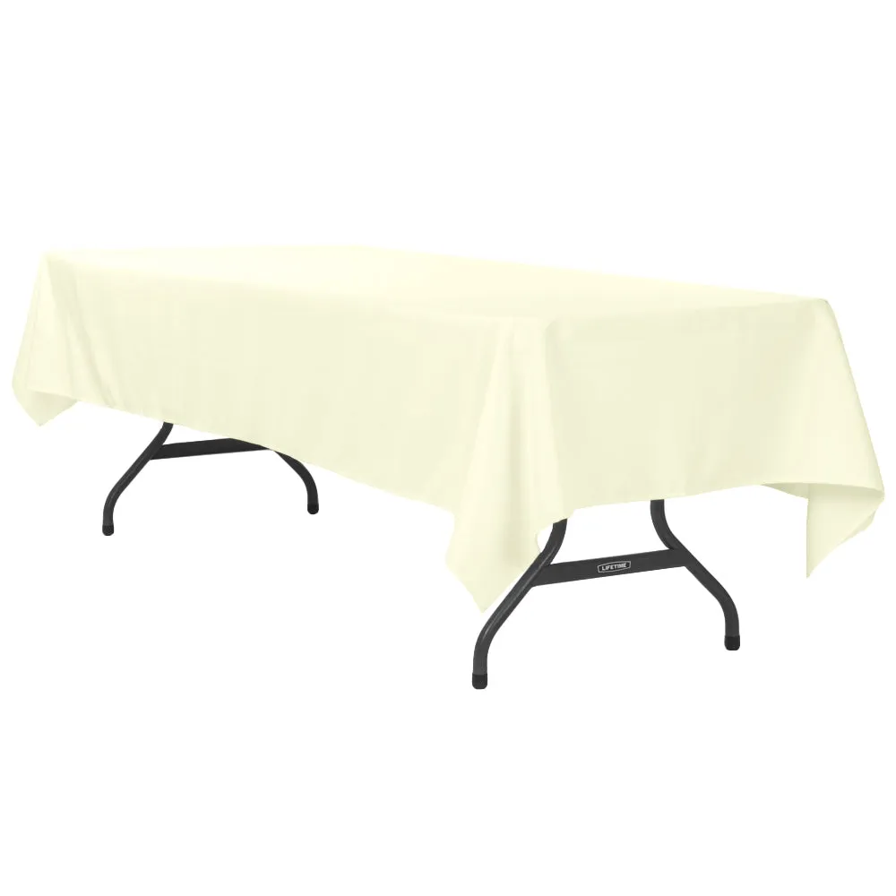 60"x120" Rectangular Polyester Tablecloth - Ivory