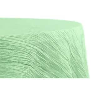 Accordion Crinkle Taffeta 120" Round Tablecloth - Mint Green