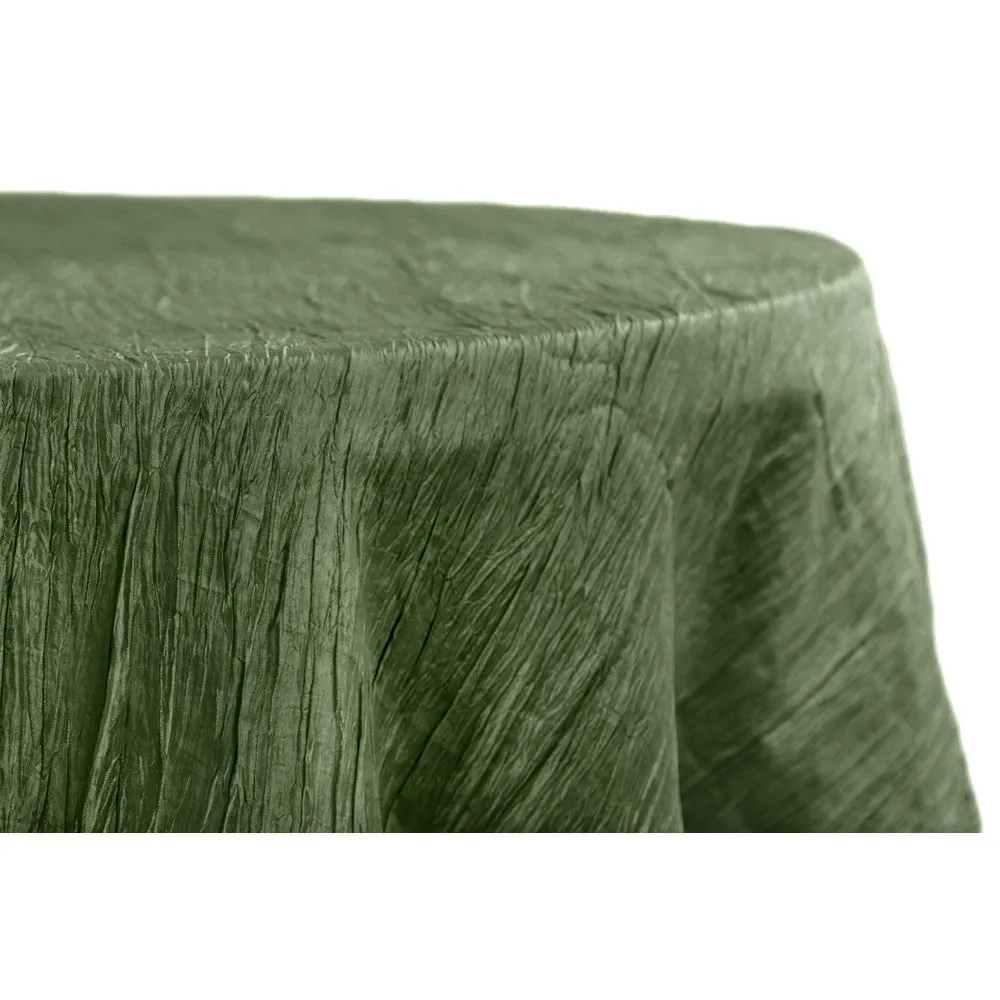 Accordion Crinkle Taffeta 120" Round Tablecloth - Willow Green