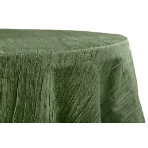 Accordion Crinkle Taffeta 120" Round Tablecloth - Willow Green