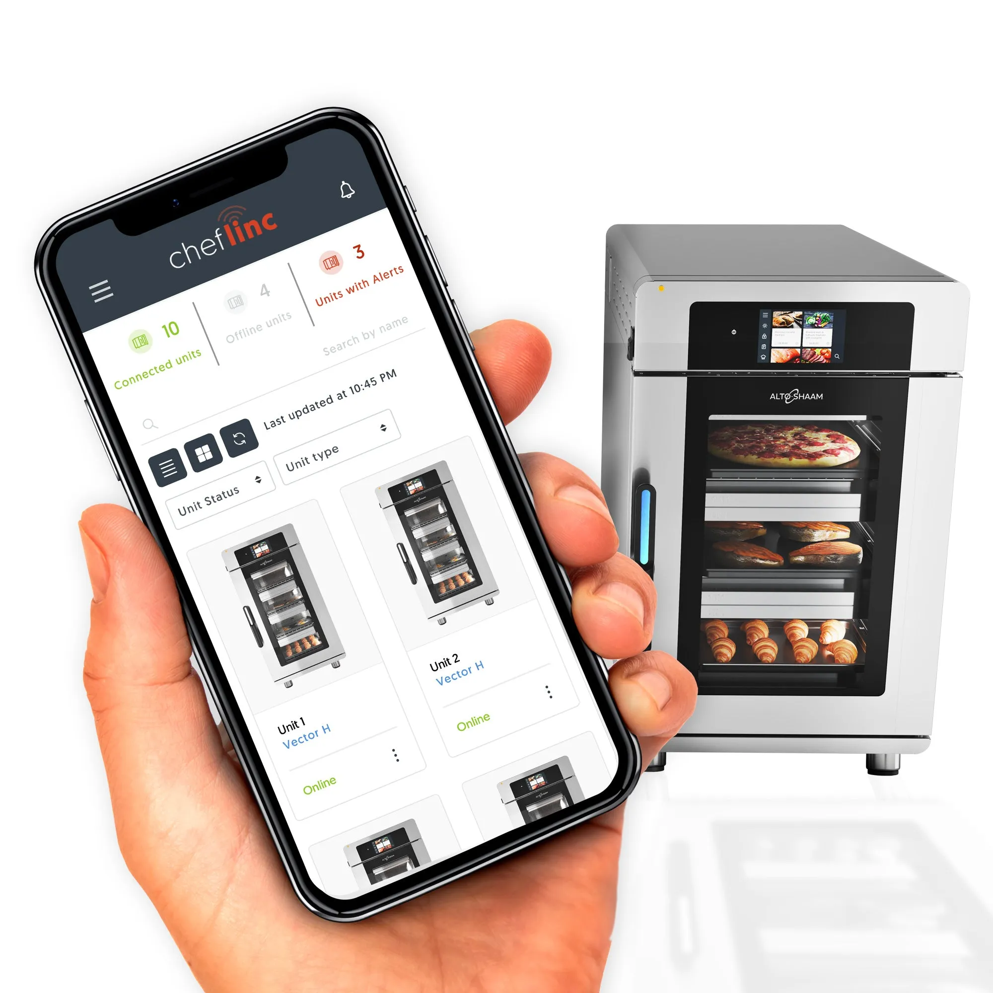 Alto-Shaam CMC-H3H Converge Multi-Cook Combi 3-Chamber Electric Oven – Ventless with Deluxe Controls – 208-240 VAC, 3-Phase