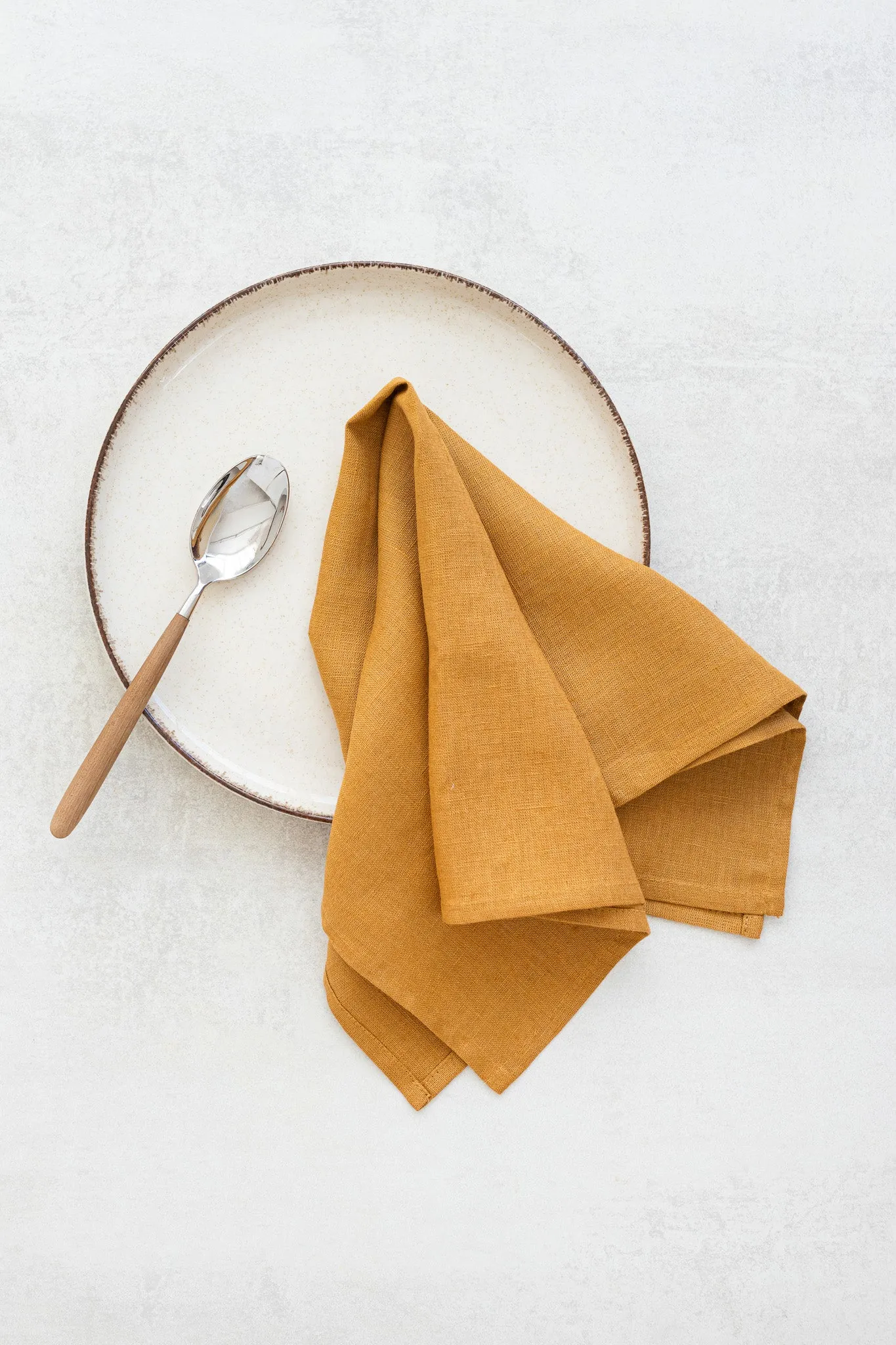 Amber Yellow Linen Napkins Set Of 2