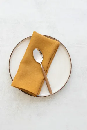 Amber Yellow Linen Napkins Set Of 2