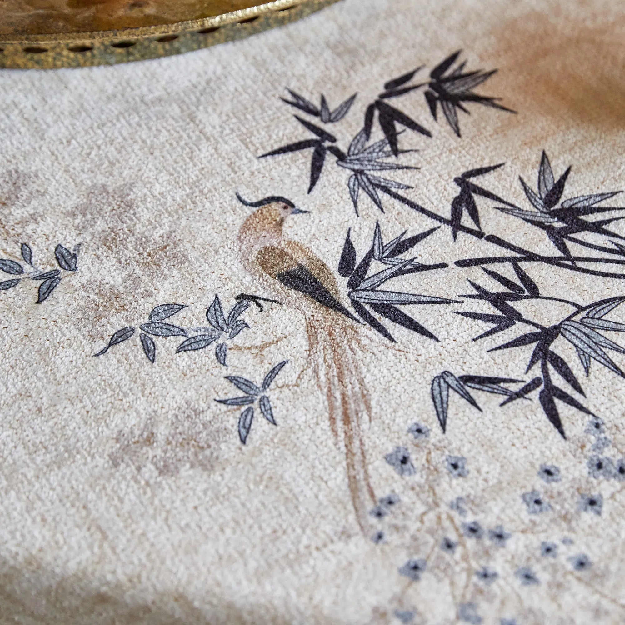 Amelia Classic Bamboo Leaf Printed Tablecloth