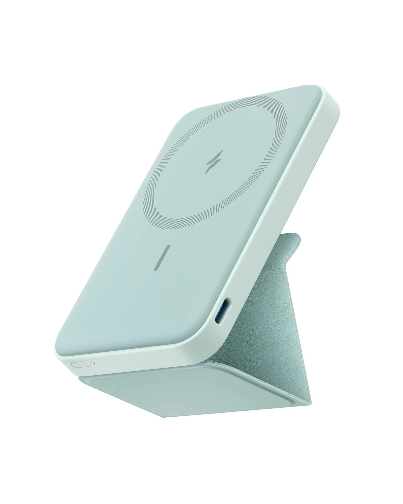 Anker 622 Magnetic Battery (MagGo), 5,000mAh Foldable Magnetic Wireless Portable Charger with Stand and USB-C Port (On The Side), Magsafe-Compatible for iPhone 16/15/14/13 Series