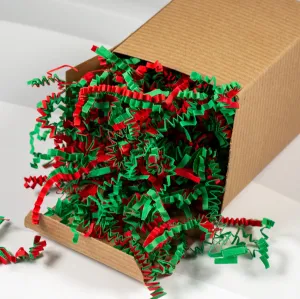 Basket Shred Crinkle Cut Red and Green Mix