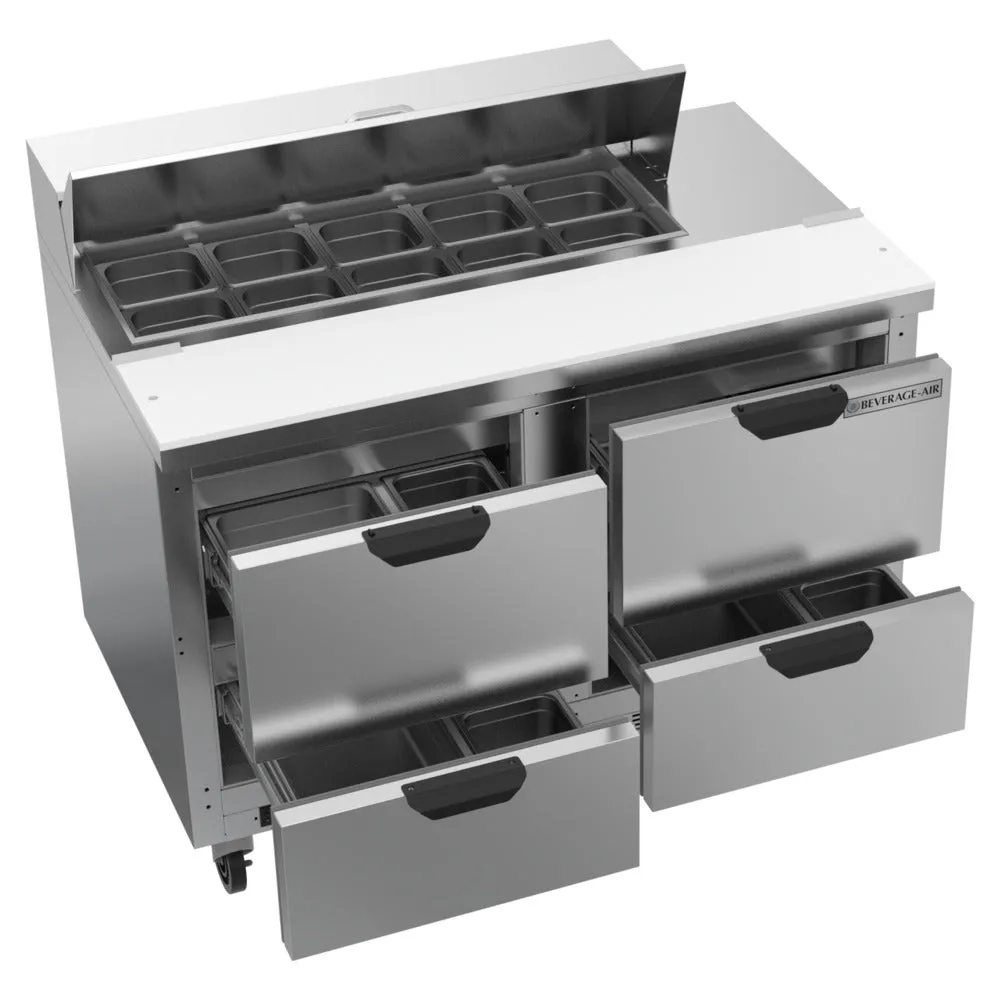 Beverage-Air SPED48HC-10-4 48" Four Drawer Refrigerated Sandwich Prep Table