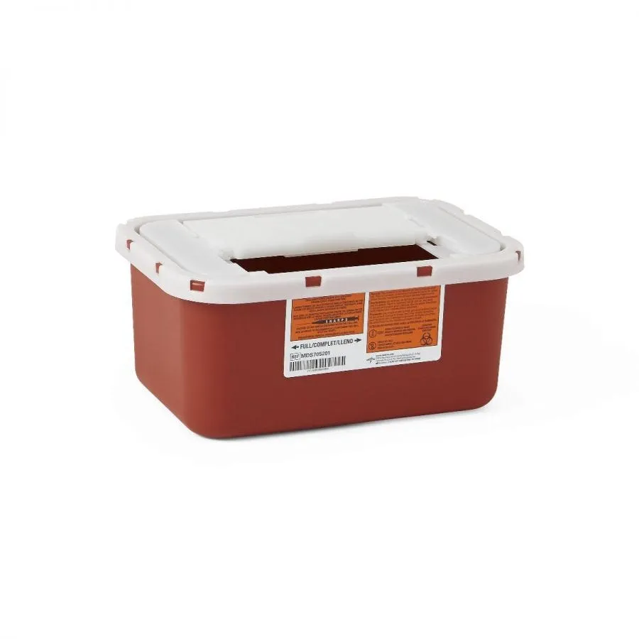 Biohazard Multipurpose Sharps Containers, Red, 1 Gallon