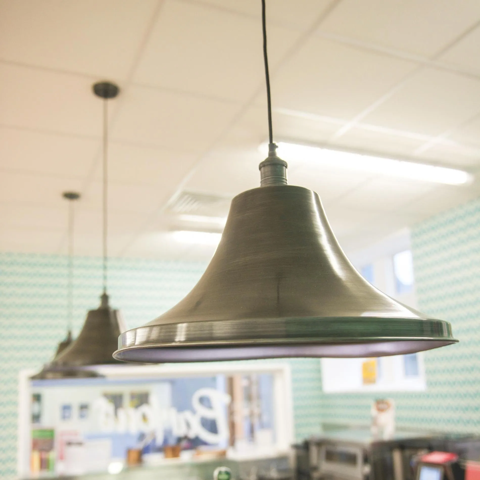 Brooklyn Giant Bell Pendant - 20 Inch - Pewter