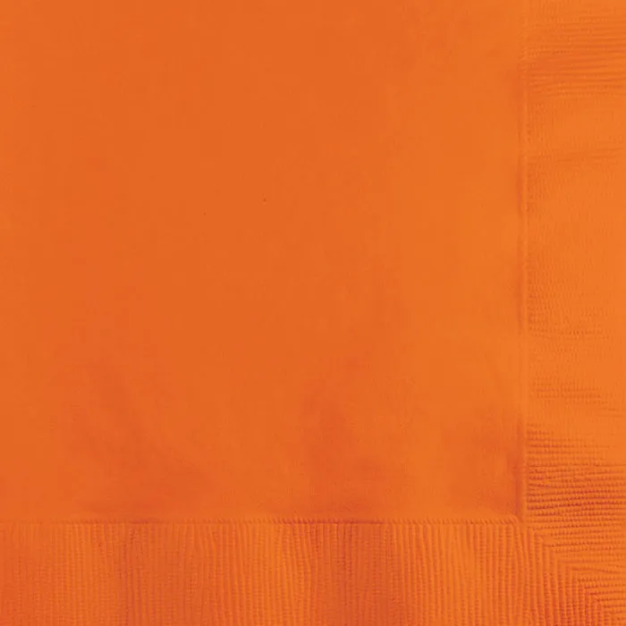 Bulk Sunkissed Orange Beverage Napkins 3 ply (500 per Case)