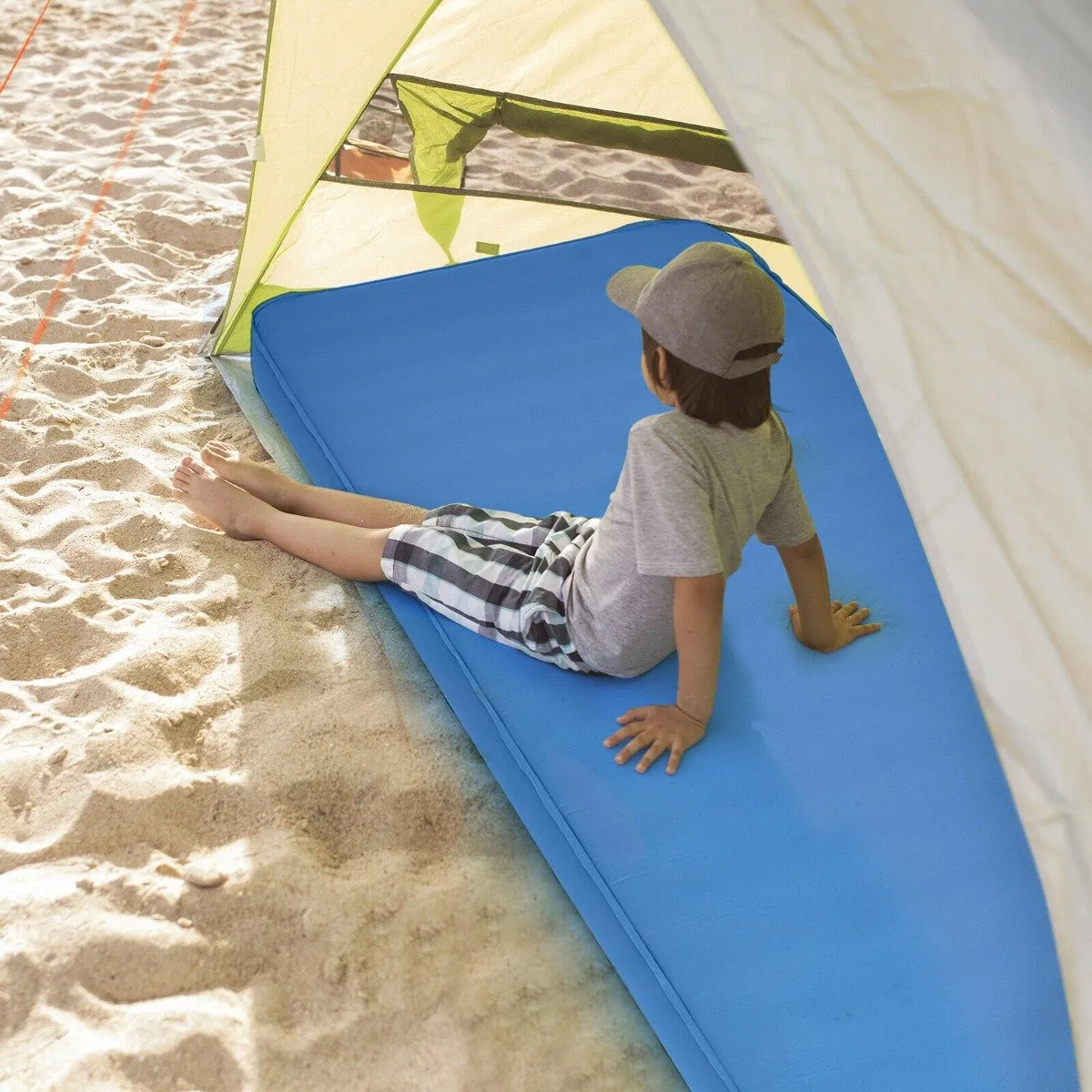 Camping Sleeping Pad with carrying Bag for Traveling Hiking-Blue