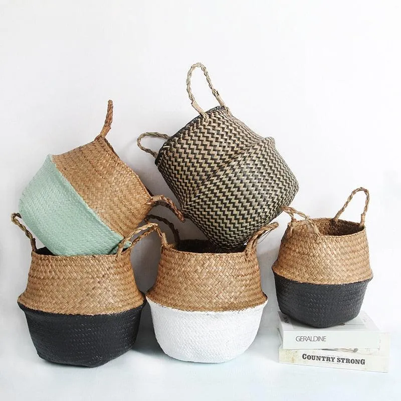 Chic Sustainable Seagrass Baskets - The Perfect Stylish Storage Solution for Any Room