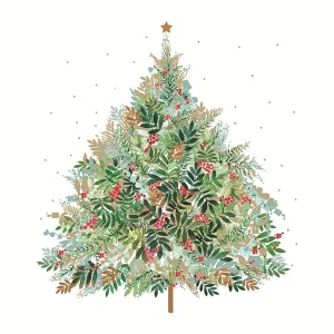 Christmas Hill Tree Paper Beverage Napkins