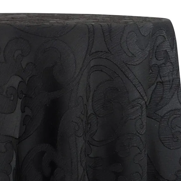 Classic Jacquard Table Linen in Black