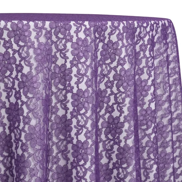 Classic Lace Table Linen in Purple 1258