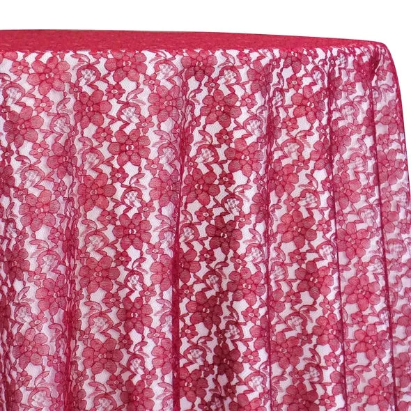 Classic Lace Table Linen in Red 1392