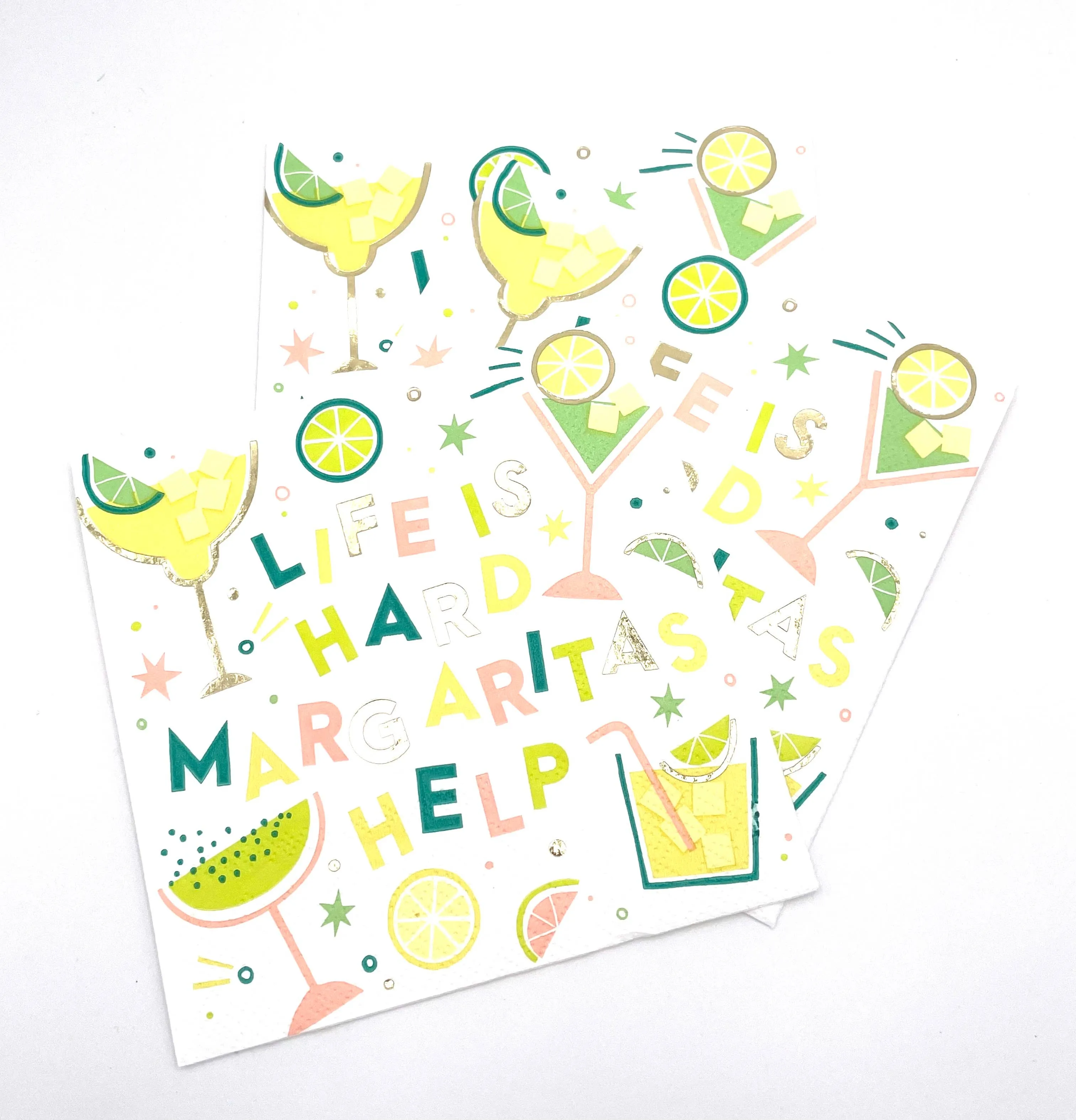 Cocktail Napkins | Margaritas Help - Foil - 20ct