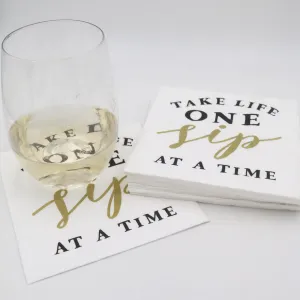 Cocktail Napkins | Take Life One Sip At A Time - 20ct