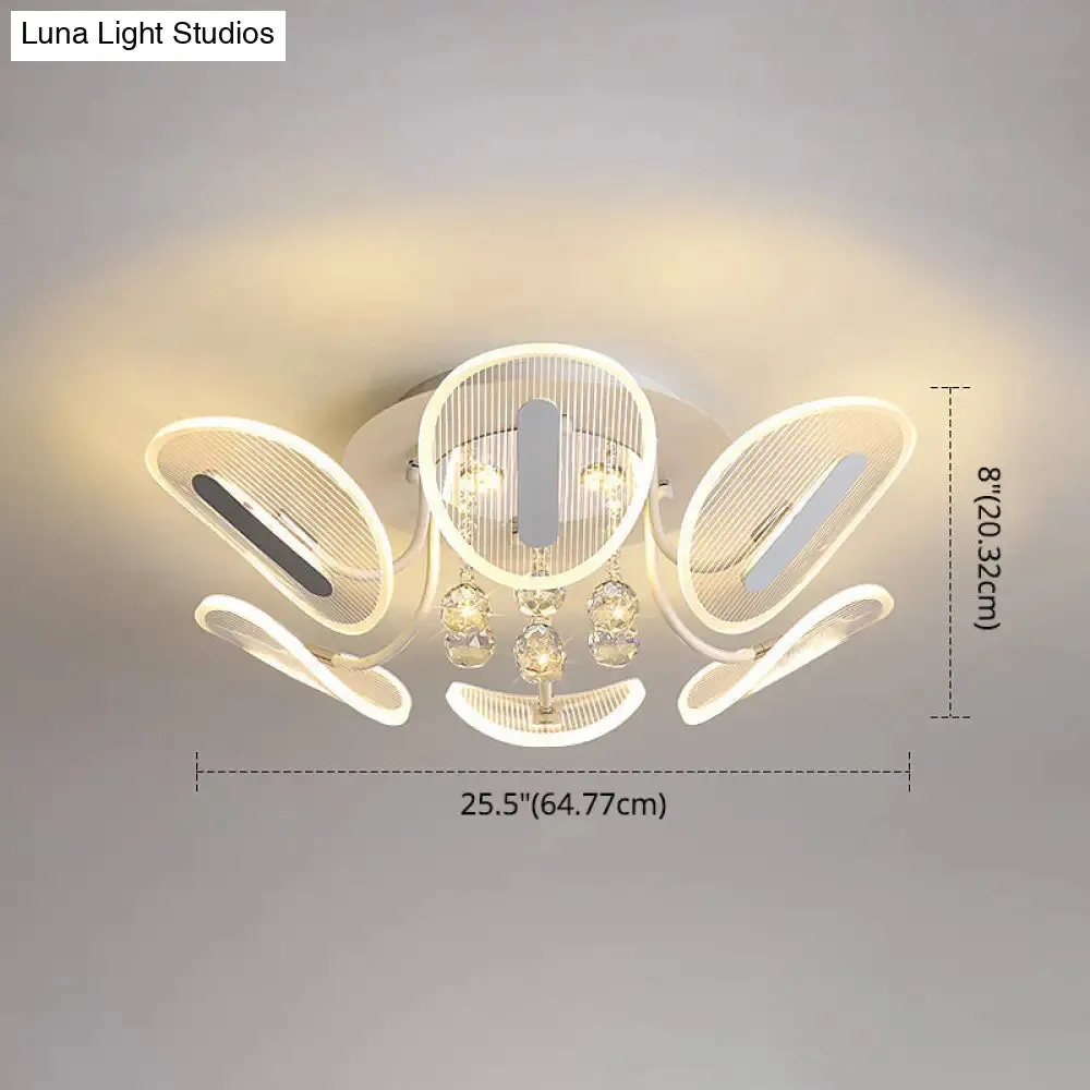 Contemporary Metal Flush Mount Ceiling Light for Bedroom