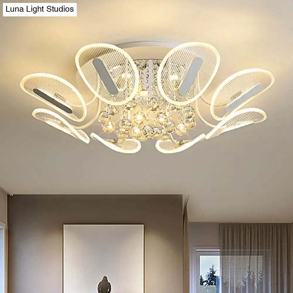 Contemporary Metal Flush Mount Ceiling Light for Bedroom