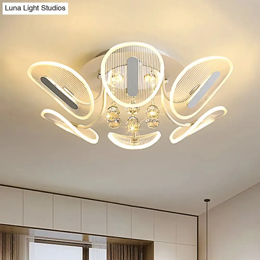 Contemporary Metal Flush Mount Ceiling Light for Bedroom
