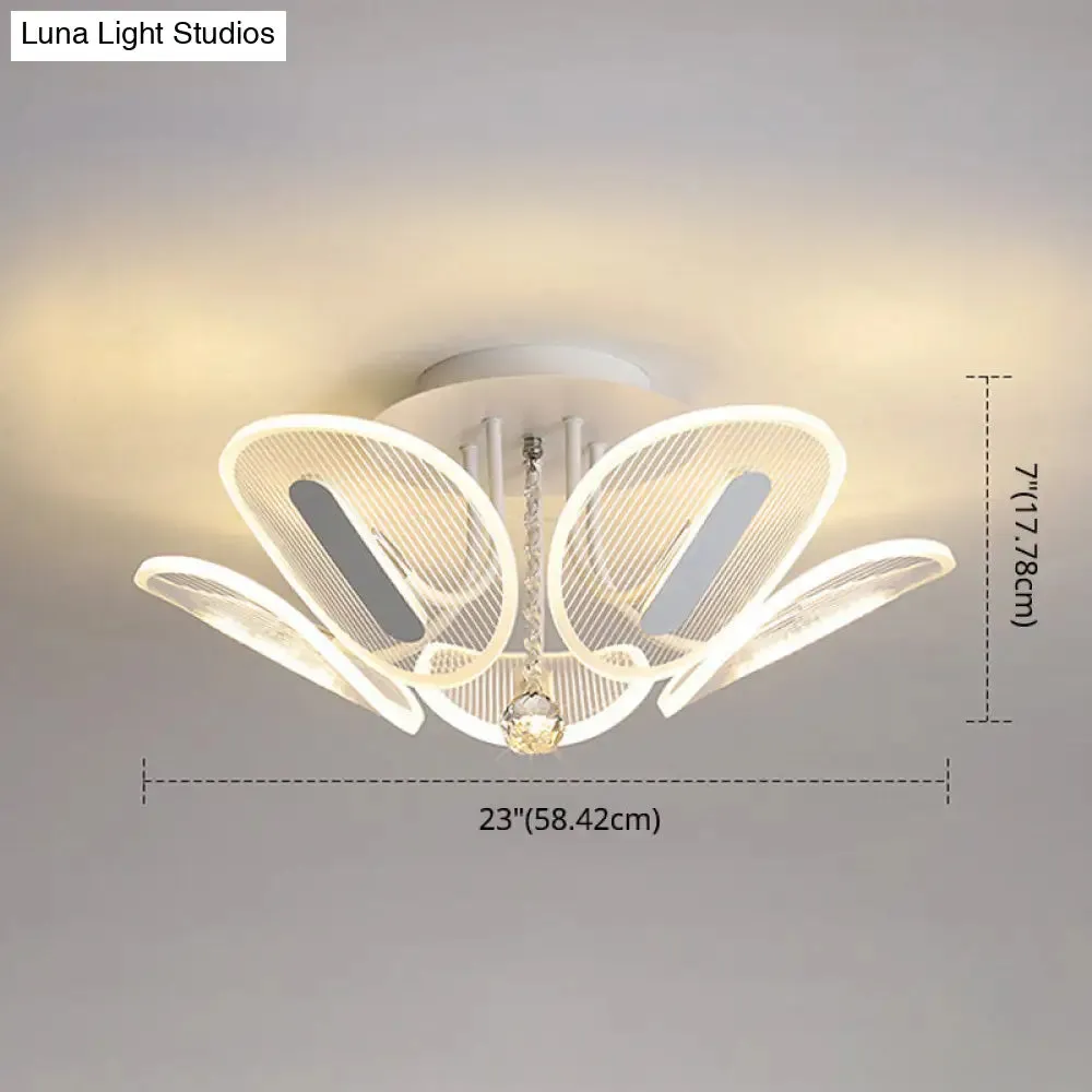 Contemporary Metal Flush Mount Ceiling Light for Bedroom